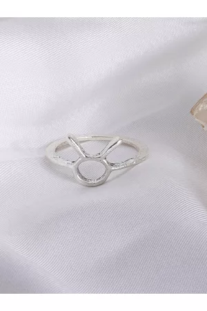 Joker & Witch Silver-Plated Taurus Zodiac Finger Ring