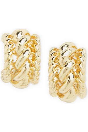 20Dresses Gold-Toned Contemporary Half Hoop Earrings