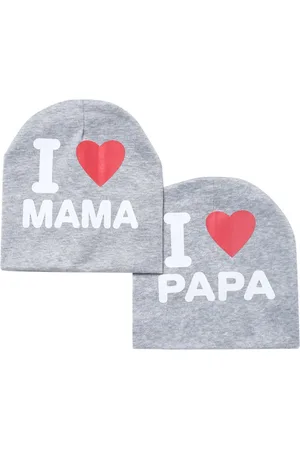 EL REGALO Kids Pack of 2 Grey Melange Printed Caps