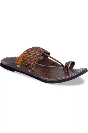PANAHI Men Brown Comfort Sandals