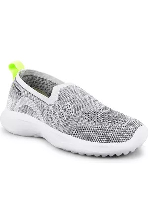 Campus Women Grey Mesh Walking Slip On Shoes