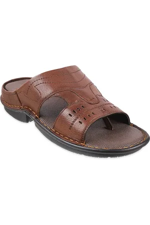Metro Men Tan Leather Comfort Sandals