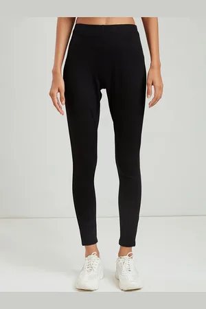 COVER STORY Women Black Solid Ankle-Length Leggings