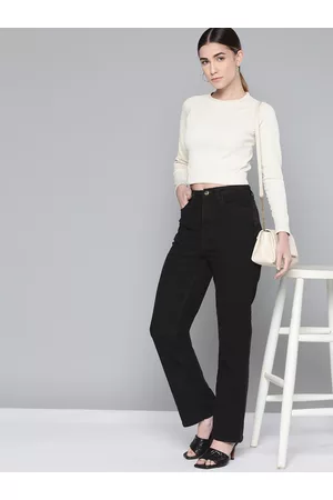 Chemistry Women Black Straight Fit Stretchable Jeans