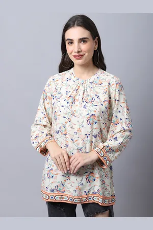 CANTABIL Women Floral Printed Round Neck Tunic