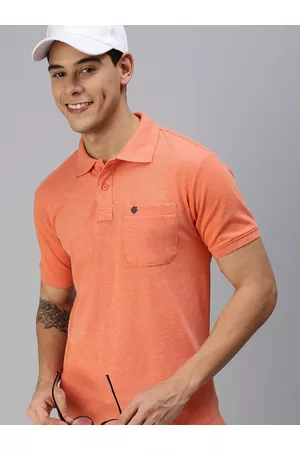 ONN Men Orange Polo Collar T-shirt