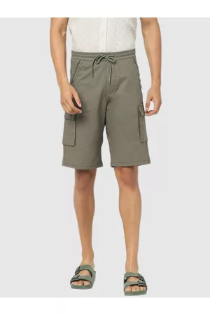 Celio Men Olive Green Cargo Shorts