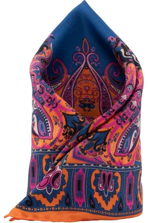 The Tie Hub Men Italian Paisley Silk Pocket Square