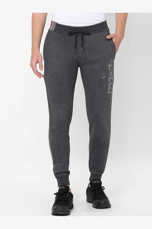 Sweet Dreams Men Charcoal Grey Solid Fleece Joggers