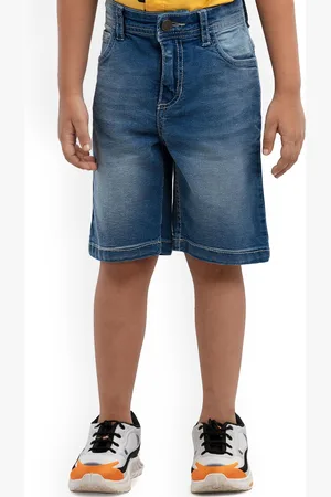 UNDER FOURTEEN ONLY Boys Blue Knee Length Denim Shorts