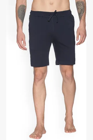 dollar Men Navy Blue Solid Shorts