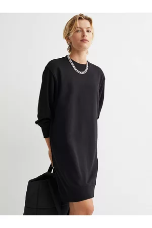 H&M Womens Black Sweatshirt Dress