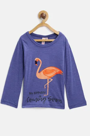 Kids On Board Blue & Orange Pure Cotton Print Top