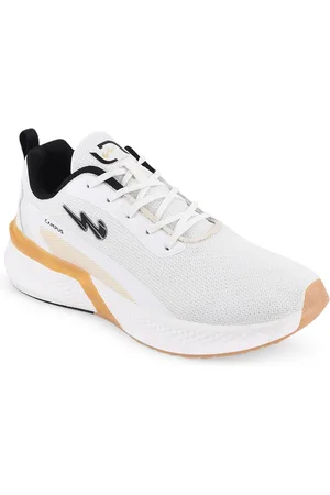 Campus Men White Mesh Running Non-Marking Shoes
