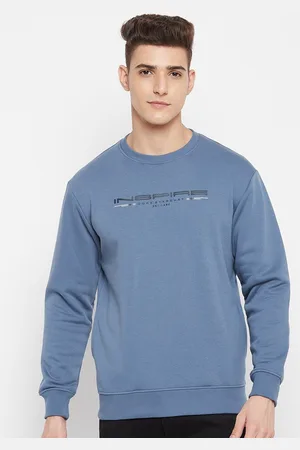 Duke Men Blue Printed Sweatshirt