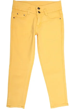 V-Mart Kids-Girls Yellow Low-RiseClean Look Jeans