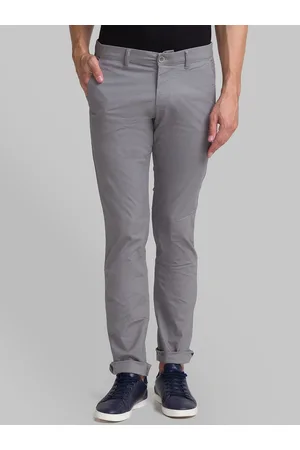 Buy Jainish Grey Cotton Tapered Fit Checks Flat Front Trousers for Mens  Online @ Tata CLiQ
