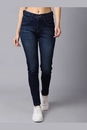 CANTABIL Women Blue Low Distress Light Fade Jeans