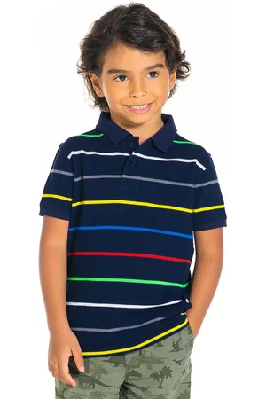 Cherry Crumble Boys Multicolor Cut & Sew Sci-Fi Polo T-shirt