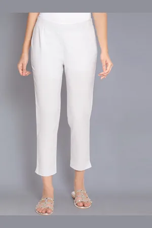 W Omen hite Slim Fit Cigarette Trousers