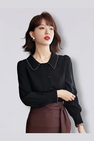 JC Collection Women Black Solid Polyester Casual Shirt