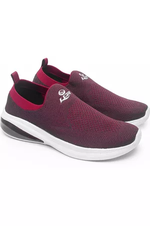 LANCER Men Maroon Textile Running Shoes