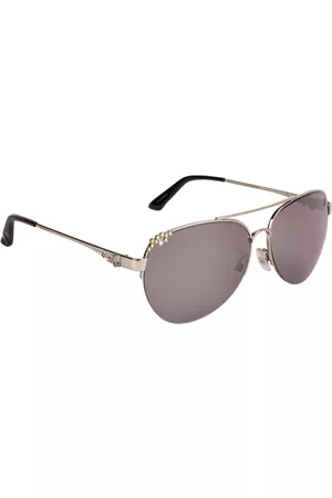 Swarovski Women Silver Frame with Silver Lens Stylish Oval Shape Sunglasses SK0025 60 16C