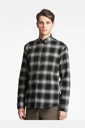Lindbergh Men Black and White Relaxed Checked Casual Shirt