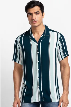 Globus Striped Cuban Collar Casual Shirt