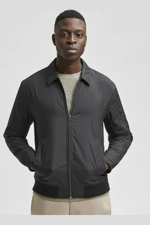 SELECTED Men Black Bomber Jacket