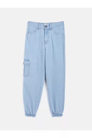 Sassafras Noh Voh - SASSAFRAS Kids Girls Blue Relaxed Fit Jeans