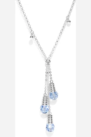 Jewels Galaxy Rhodium-Plated Handcrafted Pendant with Crystals From Swarovski & Chain
