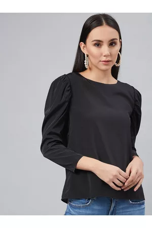 marie claire Women Black Solid Top