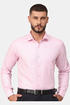 Copperline Men Pink Comfort Slim Fit Cotton Formal Shirt