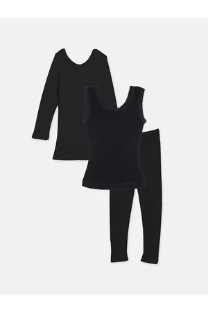 Kanvin Teen Girls Black Thermal Set