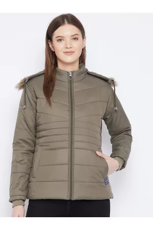 VERO AMORE Women Olive Green Insulator Parka Jacket