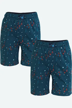 Jockey Boys Pack of 2 Super Combed Cotton Printed Boxer Shorts with Side Pockets-MB05