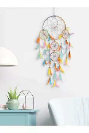 DULI Multi-Coloured Hanging with 5 Rings Dream Catcher