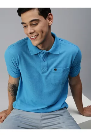 ONN Men Blue Polo Collar T-shirt
