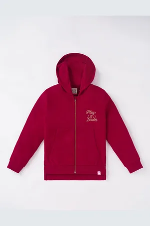 Ed-a-Mamma Girls Maroon Open Front Jacket