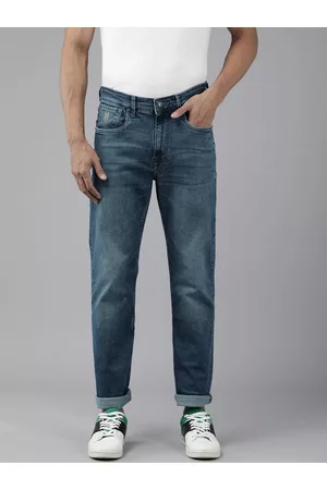 Ralph Lauren U S Polo Assn Denim Co Men Blue Harold Slim Straight Fit Heavy Fade Stretchable Jeans