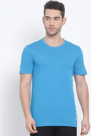 Club York Men Blue Solid Round Neck T-shirt