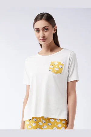 Miss Chase Women White Typography T-shirt