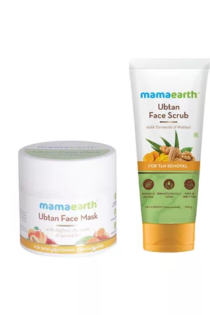 Mamaearth Unisex Set of Sustainable Ubtan Face Mask & Face Scrub