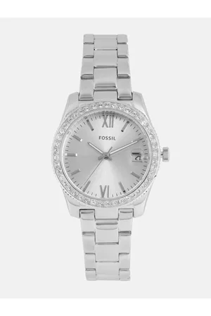 Fossil Women Watches - Women Silver-Toned Embellished Analogue Watch ES4317