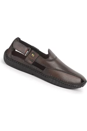 Liberty Men Brown Leather Comfort Sandals