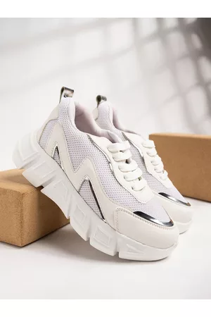 Shoetopia Women White Solid Sneakers