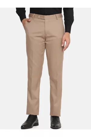 Tahvo Men Brown Solid Comfort Trousers