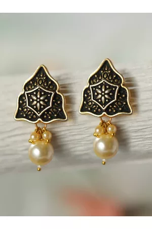 Priyaasi Gold-Plated Contemporary Drop Earrings