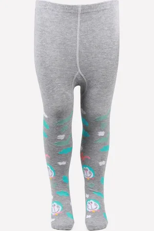 Bonjour Girls Grey Melange Tights